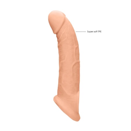 Penis Sheath RealRock 23 cm - anatomiczna nakładka z bezftalanowego Skin TPE o realistycznej fakturze - 6