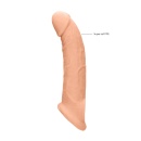 Penis Sheath RealRock 23 cm - anatomiczna nakładka z bezftalanowego Skin TPE o realistycznej fakturze - 6