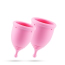 Kubeczki menstruacyjne Minerva S+L różowe z woreczkiem - 1