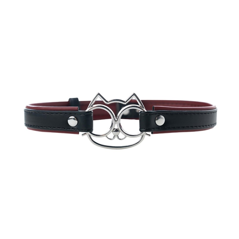 Adjustable collar with cat face. - 3