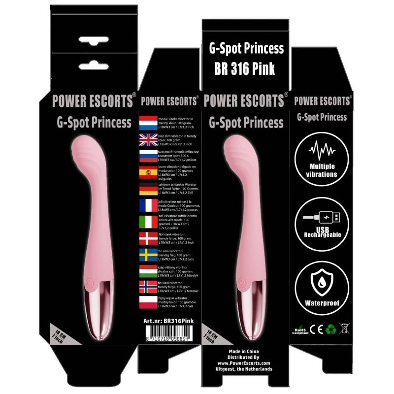 Wibrator G-Spot Princess 18 cm różowy - 4