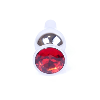 MyLove Toys - Jewellery Silver BUTT PLUG- Red - 1