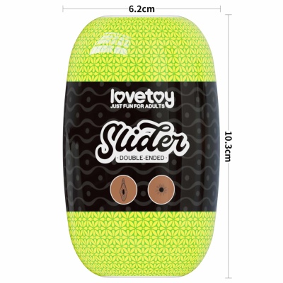 Dwustronny Masturbator Slider Double-Ended 10.3 cm Brązowy - 1 2