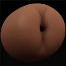 Masturbator dwustronny z pochwą i odbytem 10,3 cm, brązowy - 10