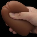 Masturbator dwustronny z pochwą i odbytem 10,3 cm, brązowy - 14