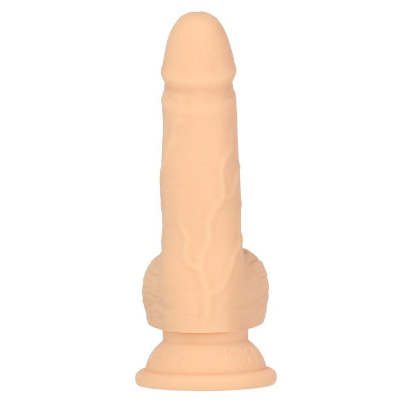 Dildo z napędem pchnięć NA 6.5 RC Vanilla - silikon platynowy, pilot bezprzewodowy, 16,5 cm - 3