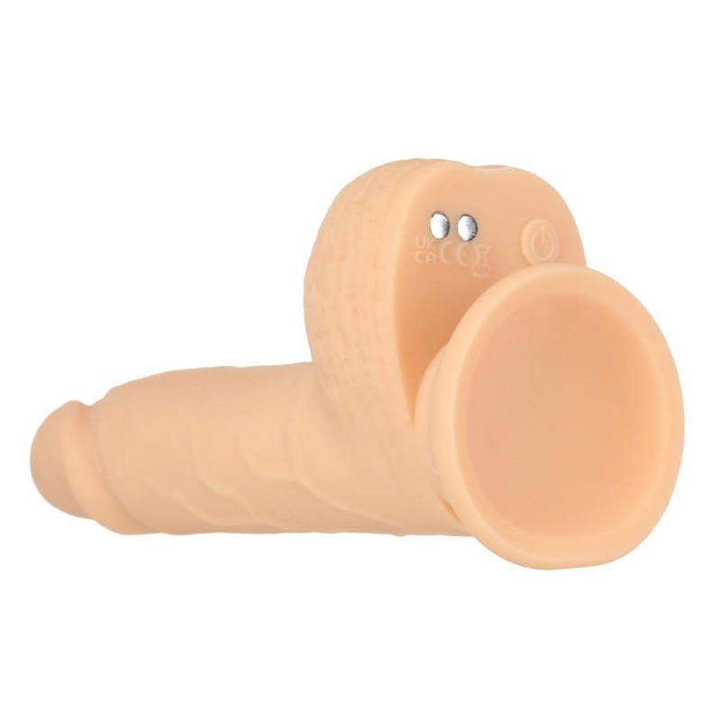 Dildo z napędem pchnięć NA 6.5 RC Vanilla - silikon platynowy, pilot bezprzewodowy, 16,5 cm - 5