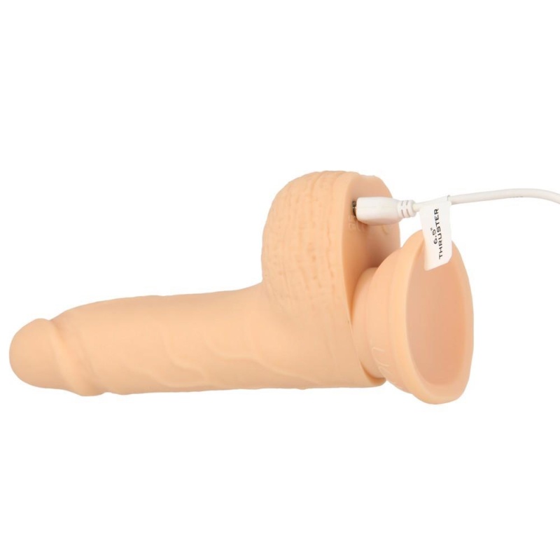 Dildo z napędem pchnięć NA 6.5 RC Vanilla - silikon platynowy, pilot bezprzewodowy, 16,5 cm - 7