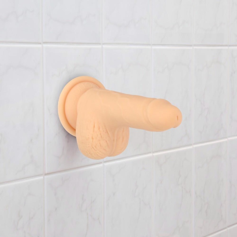 Dildo z napędem pchnięć NA 6.5 RC Vanilla - silikon platynowy, pilot bezprzewodowy, 16,5 cm - 8