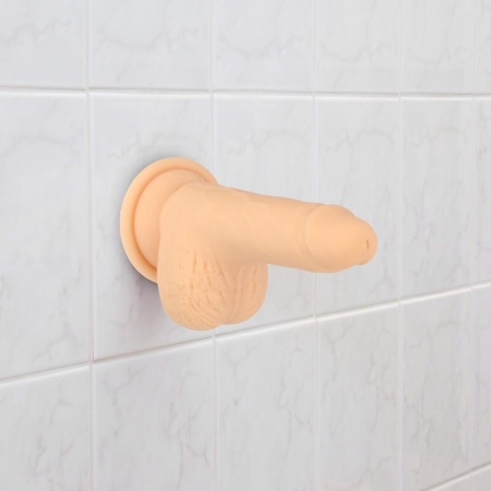 Dildo z napędem pchnięć NA 6.5 RC Vanilla - silikon platynowy, pilot bezprzewodowy, 16,5 cm - 8