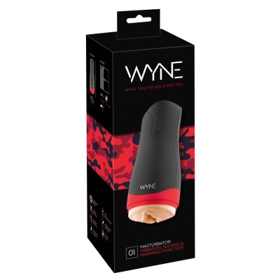 Masturbator WYNE 01 z podgrzewaniem do 42°C, wibracjami i ssaniem, długość 26,5 cm - 1