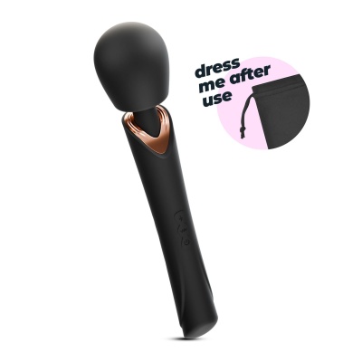 Masażer typu wand Holly 30 cm, czarny - 1 2