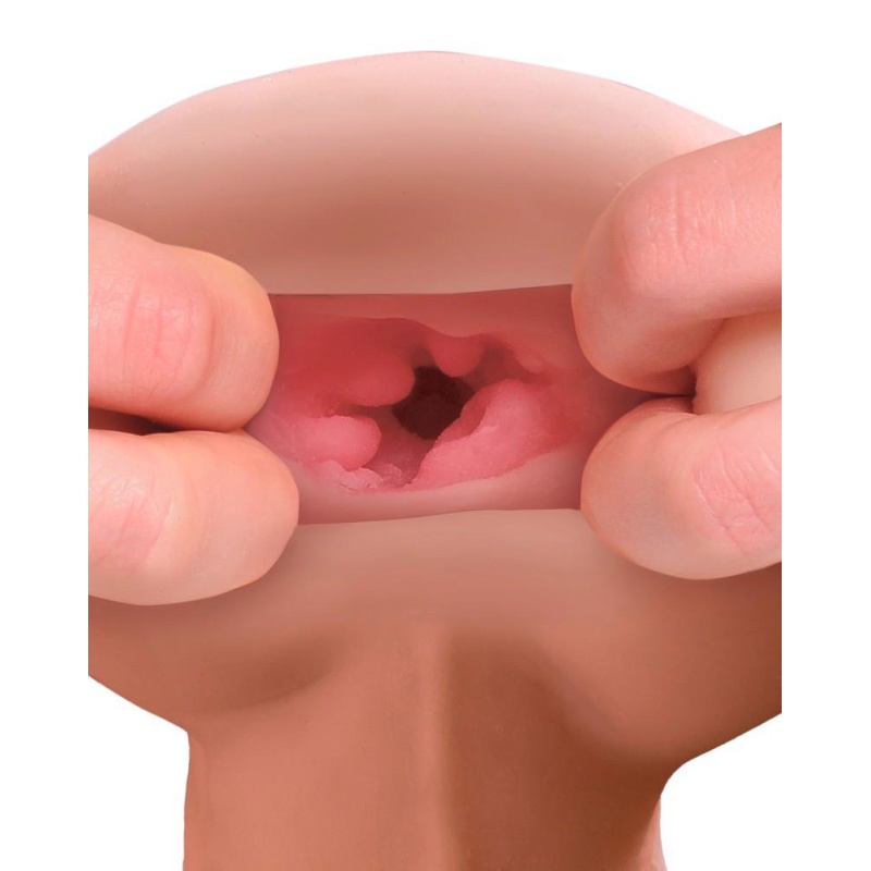 PDX Male Reach Around Stroker – dwufunkcyjny masturbator męski z TPE o długości całkowitej 24,1 cm - 6