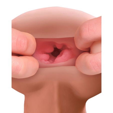 PDX Male Reach Around Stroker – dwufunkcyjny masturbator męski z TPE o długości całkowitej 24,1 cm - 6