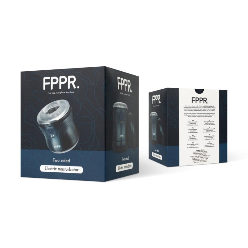 FPPR. - 2 Sided Vibrating Masturbator Blue - 7