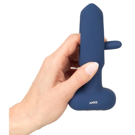 Korek analny ANOS Flickering Tongue z trzepoczącym języczkiem, 10 trybami wibracji i insertem o długości 11 cm - 8