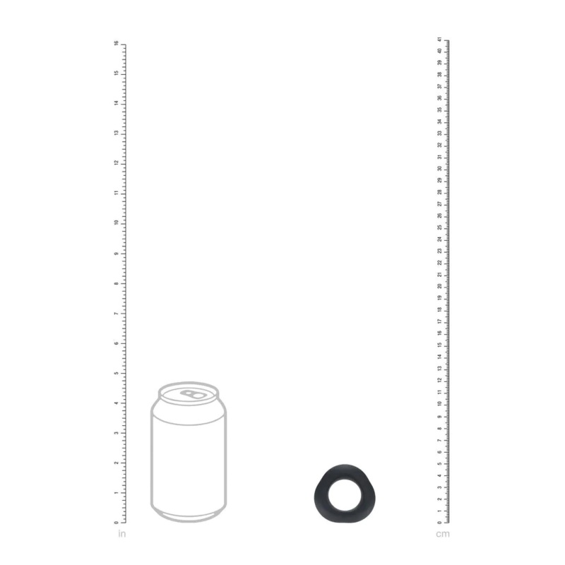 Ergo Liquid Silicone Cockring - Black - 6