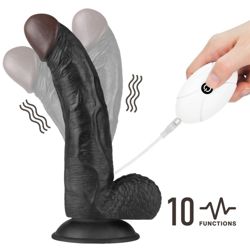 Zestaw strapon wibrujący Easy 21,5 cm – czarny - 4