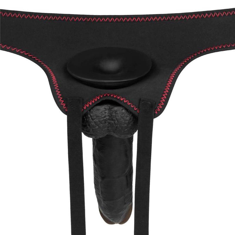 Zestaw strapon wibrujący Easy 21,5 cm – czarny - 9