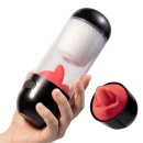 Masturbator Rotacyjny Slurpy 2w1 22 cm Czarny - 1