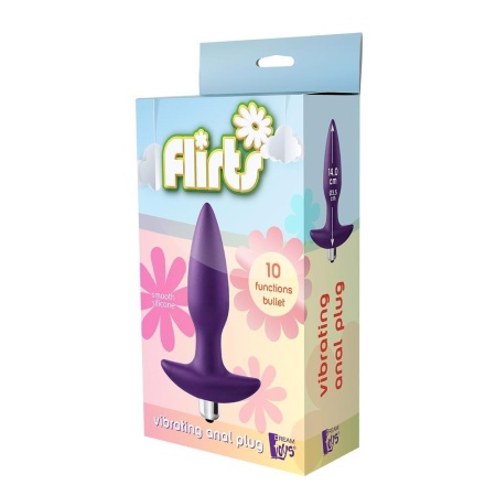 FLIRTS 10 FUNCTIONS VIBRATING PLUG PURPLE - 1