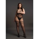 Lace and Fishnet Bodystocking - Plus Size - 5