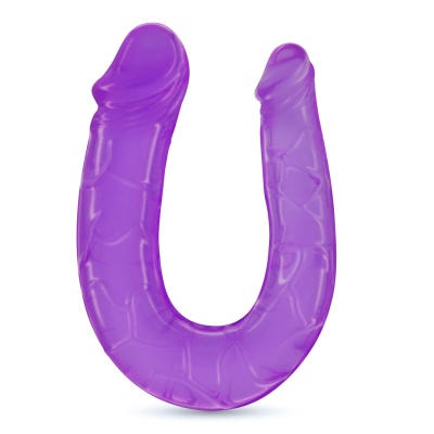 Podwójne dildo Deep Diver ok. 30 cm z lubrykantem analnym 50 ml, fioletowy - 1 2