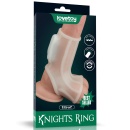 Wibrujący pierścień na penisa i mosznę Ridge Knights 13,3 cm biały - 1