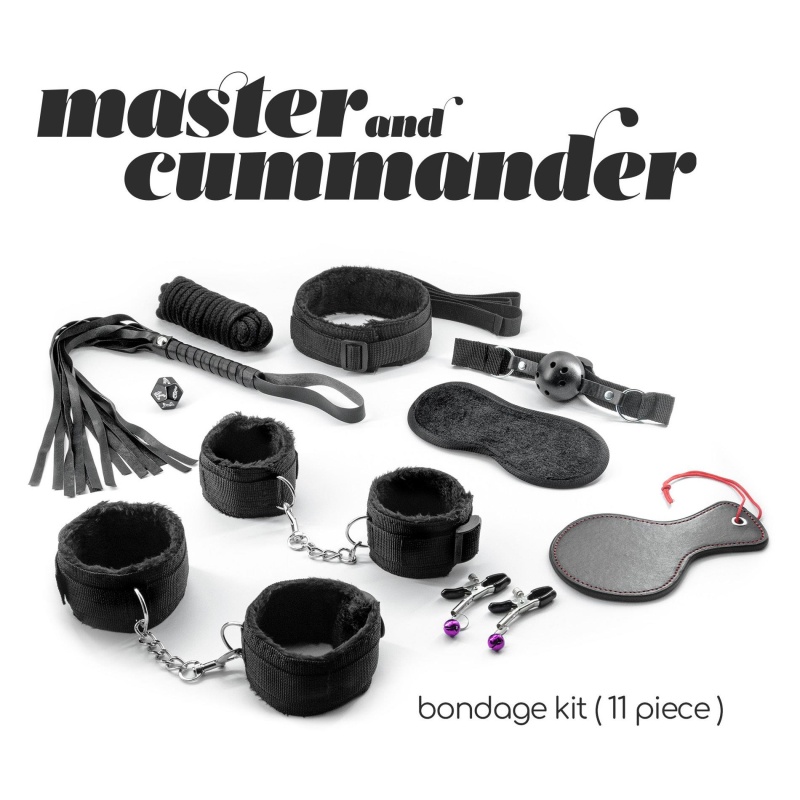 Zestaw do bondage Master & Commander 11-elementowy czarny - 3
