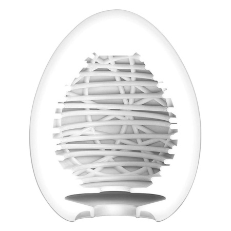 Masturbator Tenga Egg Silky II - jednorazowa tuleja TPE z rowkowanym splotem nitek, 6,1 cm, zestaw 6 szt. - 2