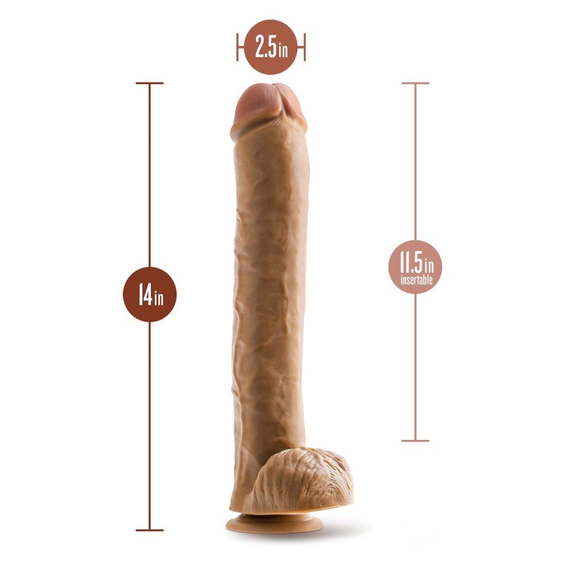 Dildo realistyczne Dr. Michael z jądrami i podstawą ssawkową, 35,5 cm - 3