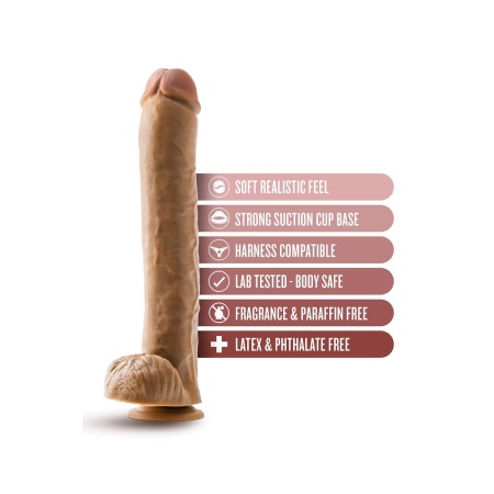 Dildo realistyczne Dr. Michael z jądrami i podstawą ssawkową, 35,5 cm - 4