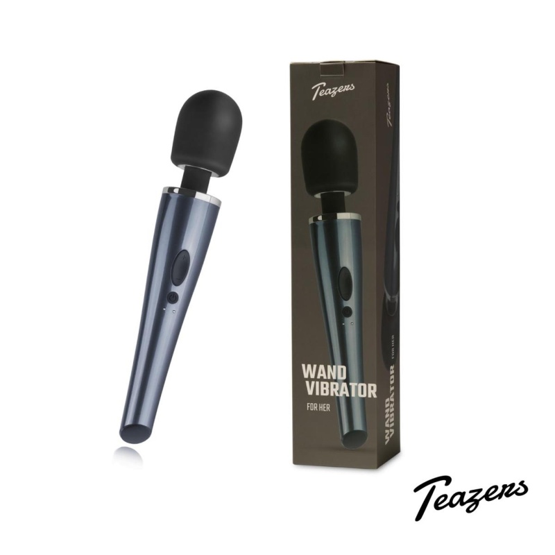 Black Lightning Wand Vibrator - 1