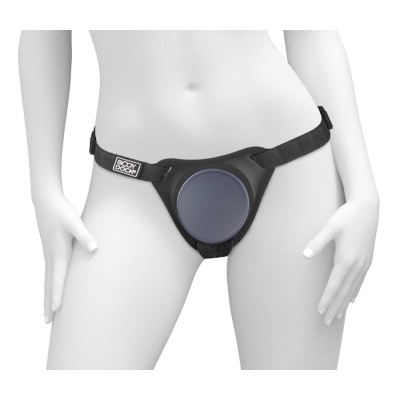 Body Dock Elite – uprząż strap-on z patentowaną płytą dokującą i mocowaniem ssącym 8,6 cm - 1 2