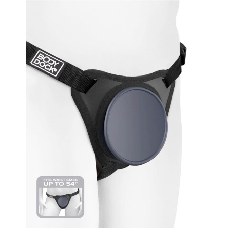 Body Dock Elite – uprząż strap-on z patentowaną płytą dokującą i mocowaniem ssącym 8,6 cm - 3