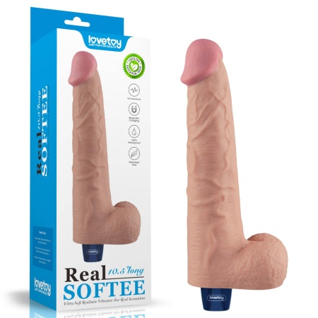Wibrator dildo Real Softee 26,5 cm (Flesh) - 1