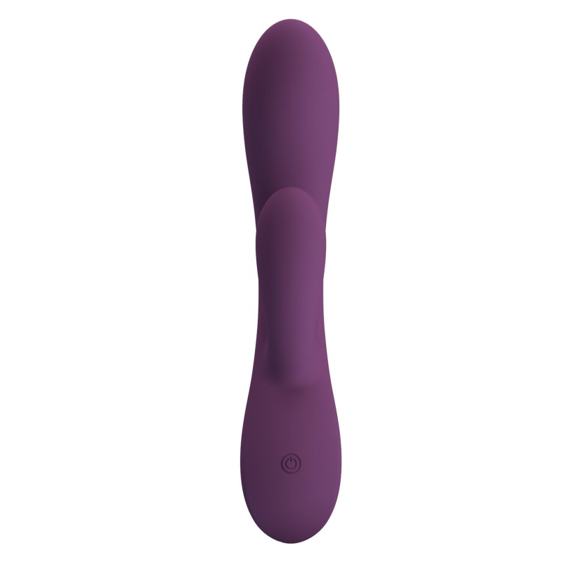 Rosolyn Purple - wibrator króliczek z podwójną stymulacją, dwa silniki, 19 cm - 4