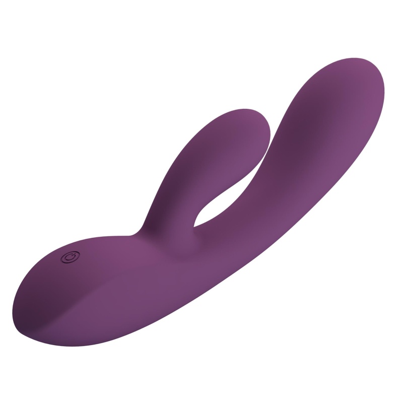 Rosolyn Purple - wibrator króliczek z podwójną stymulacją, dwa silniki, 19 cm - 5