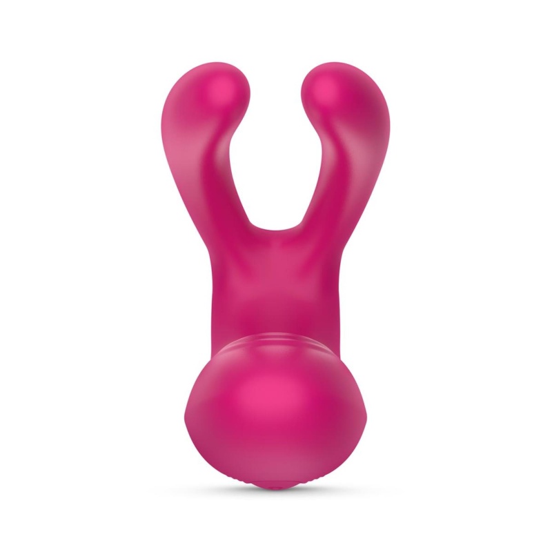 Wibrator dla par Teazers Couple Vibrator z pilotem zdalnego sterowania - silikonowy stymulator U-kształtny z trzema końcówkami w - 6