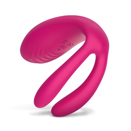 Wibrator dla par Teazers Couple Vibrator z pilotem zdalnego sterowania - silikonowy stymulator U-kształtny z trzema końcówkami w - 7