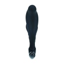 Rippled with Hard Loop Silicone Prostate Massager - L - Black - 5