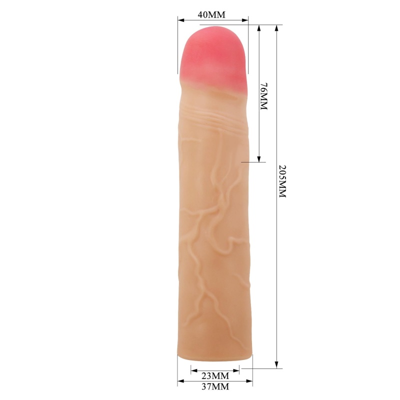 Kylian - nakładka przedłużająca o 7,6 cm z realistyczną teksturą - 6