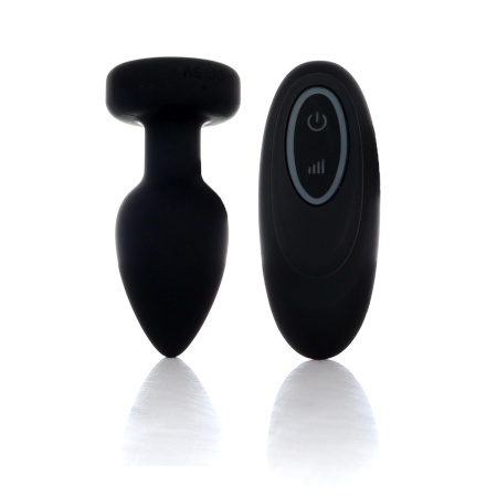Wibrujący korek analny Disco Flashlight z pilotem i światłem LED, silikon medyczny, 9 cm × 3,7 cm - 1