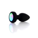Wibrujący korek analny Disco Flashlight z pilotem i światłem LED, silikon medyczny, 9 cm × 3,7 cm - 2