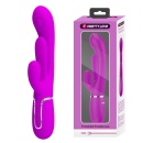 Wibrator króliczek Shonia Purple - 7 funkcji pulsacji, 7 trybów wibracji, 3 gałęzie, silikon - 1