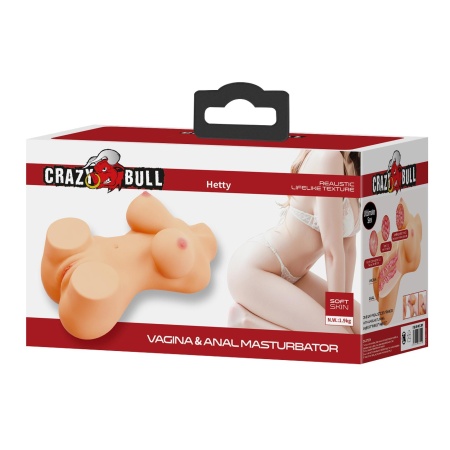 Masturbator Hetty z technologią Sort Skin i podwójnym kanałem - 27 x 15 x 14 cm - 11