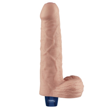 Wibrator dildo Real Softee 23 cm TPE 10 trybów wibracji nude - 4