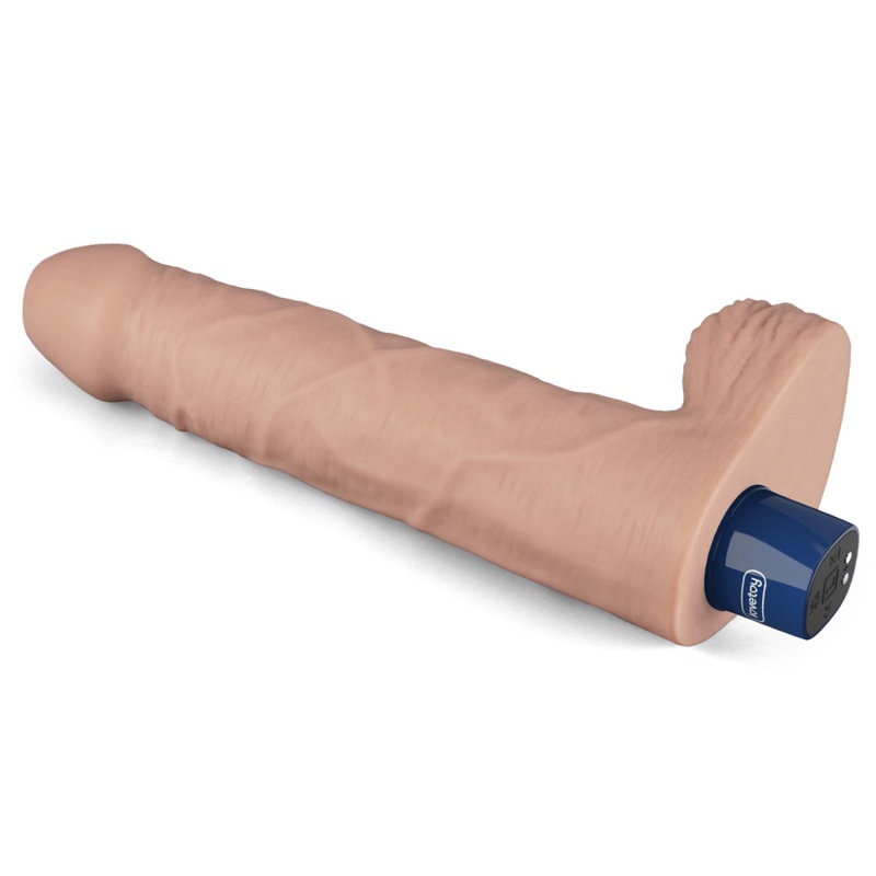 Wibrator dildo Real Softee 23 cm TPE 10 trybów wibracji nude - 9