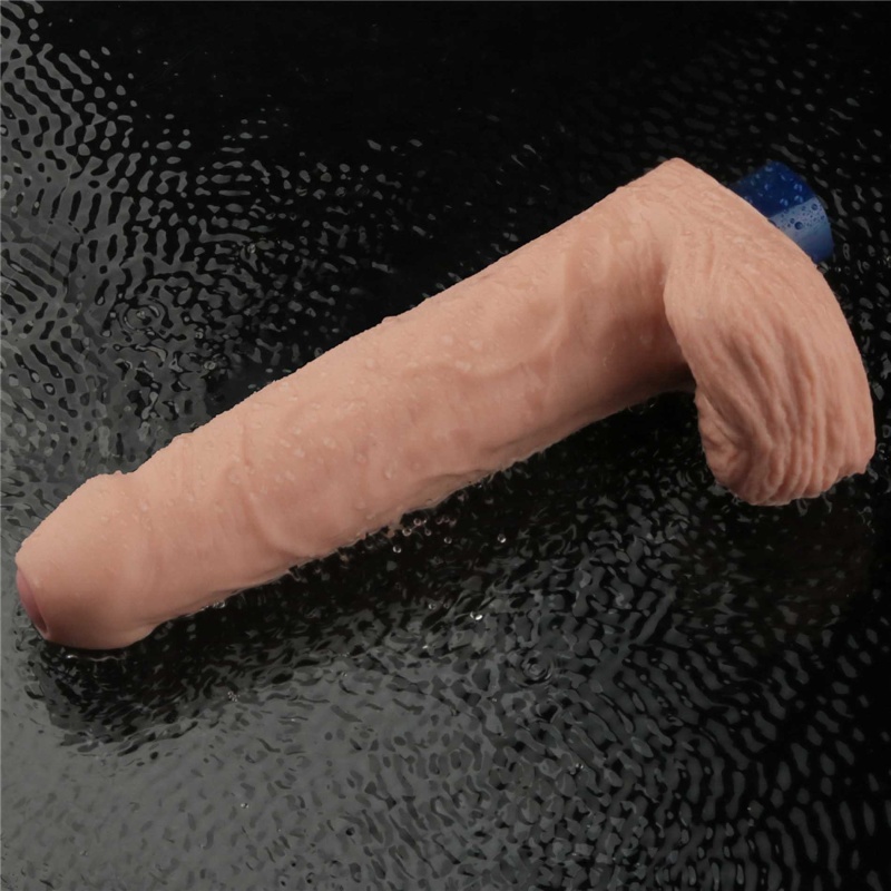Wibrator dildo Real Softee 23 cm TPE 10 trybów wibracji nude - 14