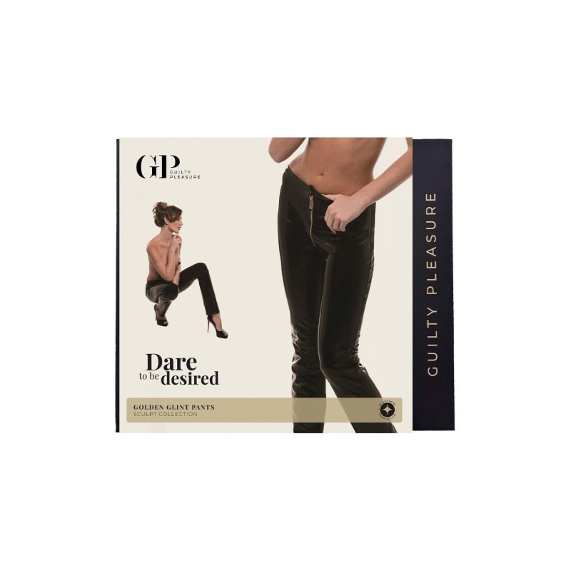 GUILTY PLEASURE GOLDEN GLINT PANTS BLACK, XXL - 1